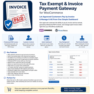 HAS Tax Exempt and Invoice Payment Gateway for WooCommerce plugin